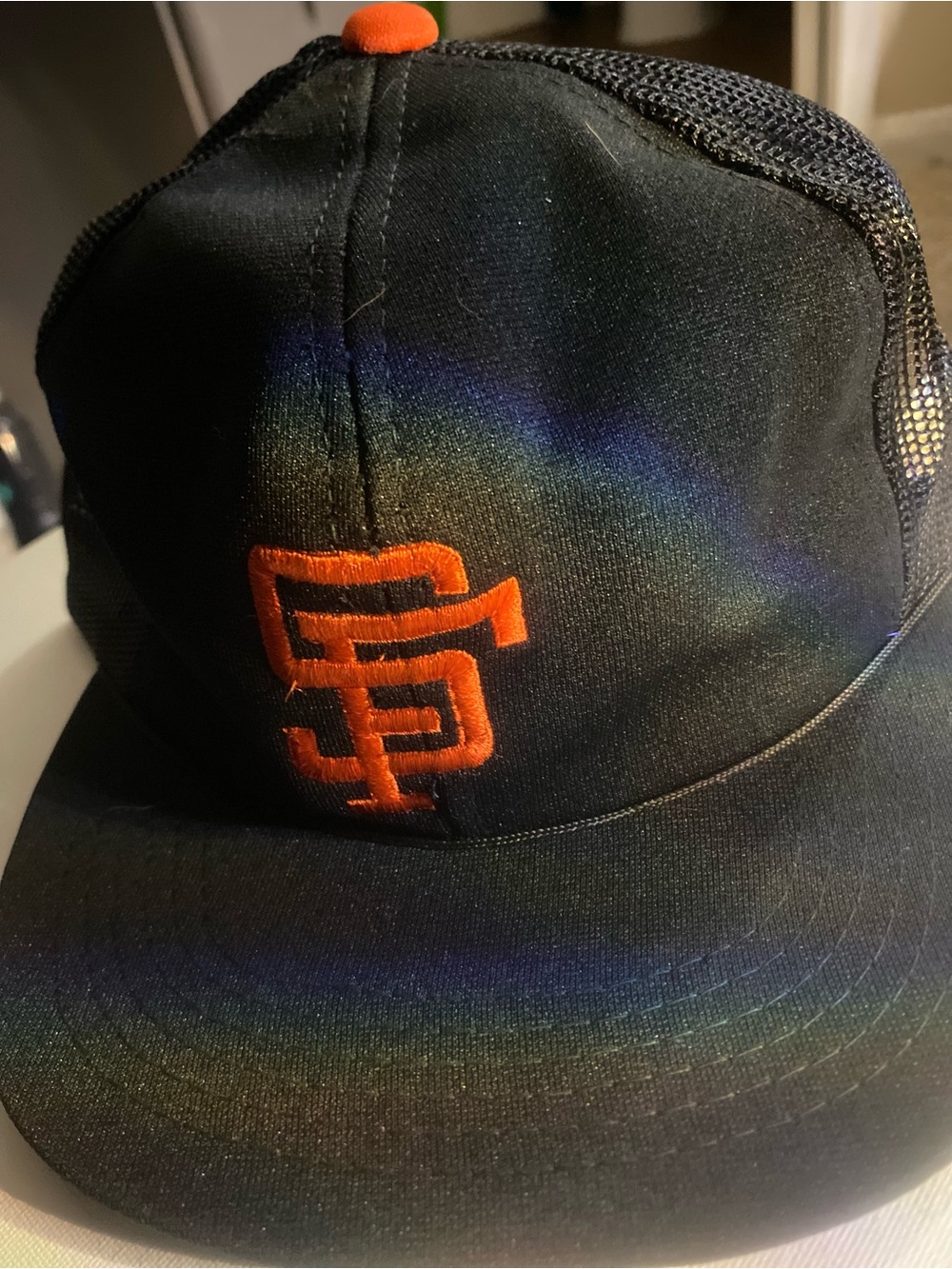 San Francisco Giants Black & Orange Mesh Back Baseball Cap